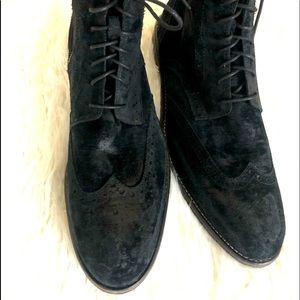 Distressed Suede Black Boots DJP’S